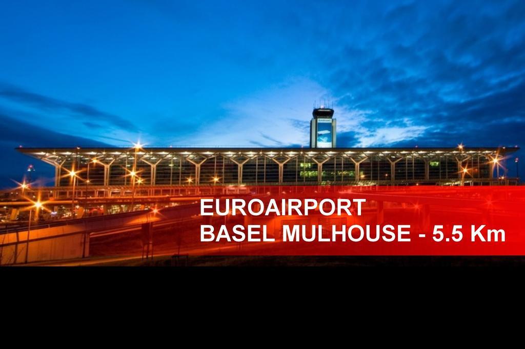 Hotel Restaurant Tivoli - Basel Airport Huningue Exteriör bild